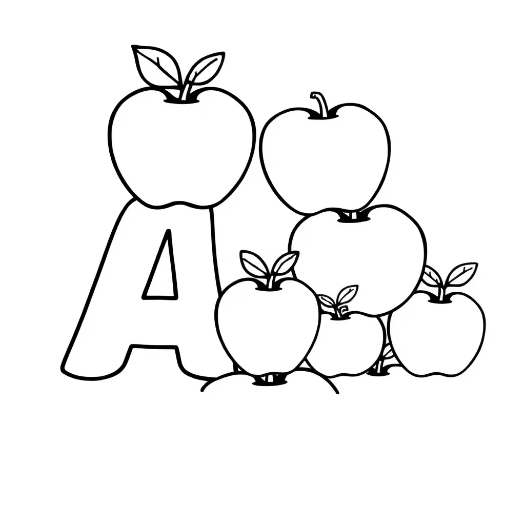 Alphabet coloring page preview