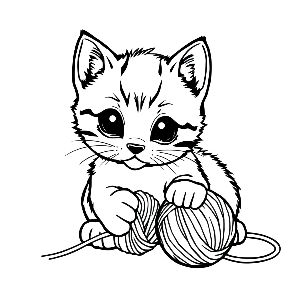 Cats coloring page