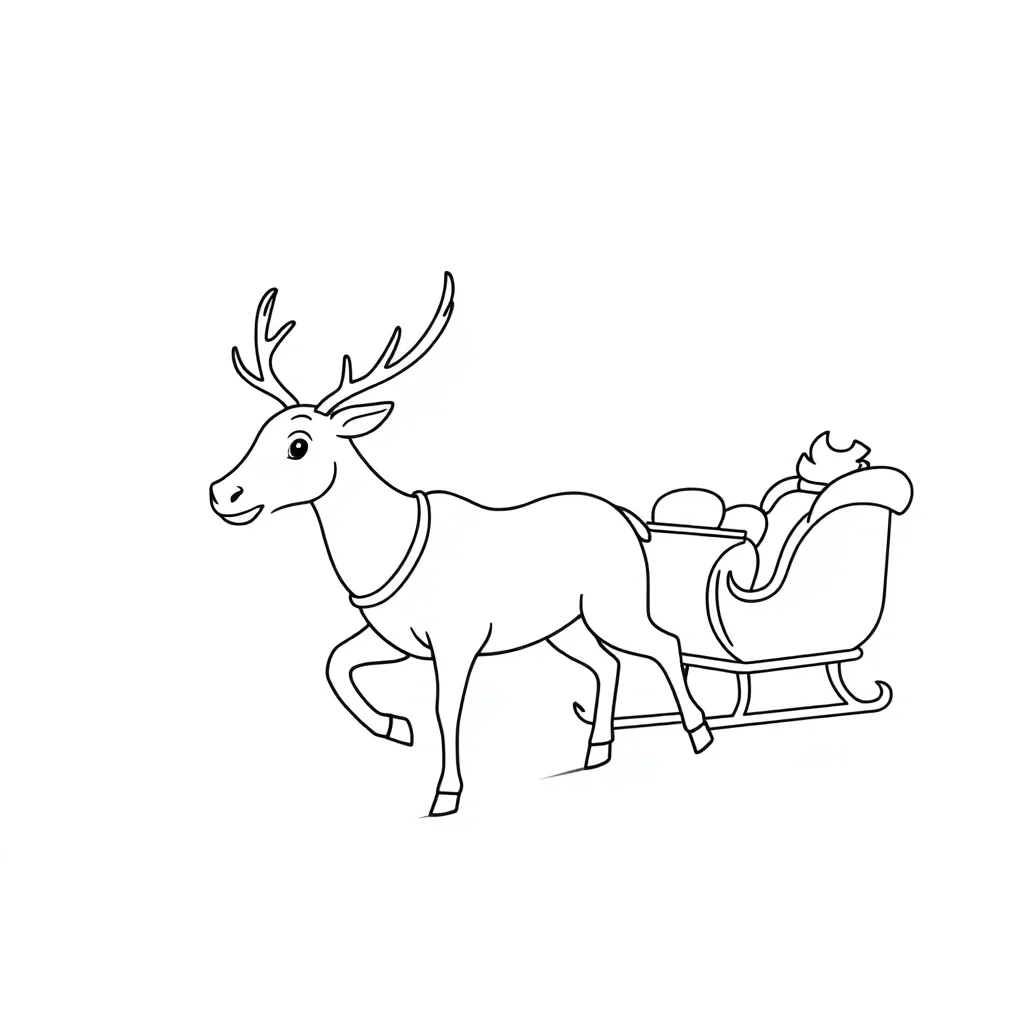 Christmas coloring page preview
