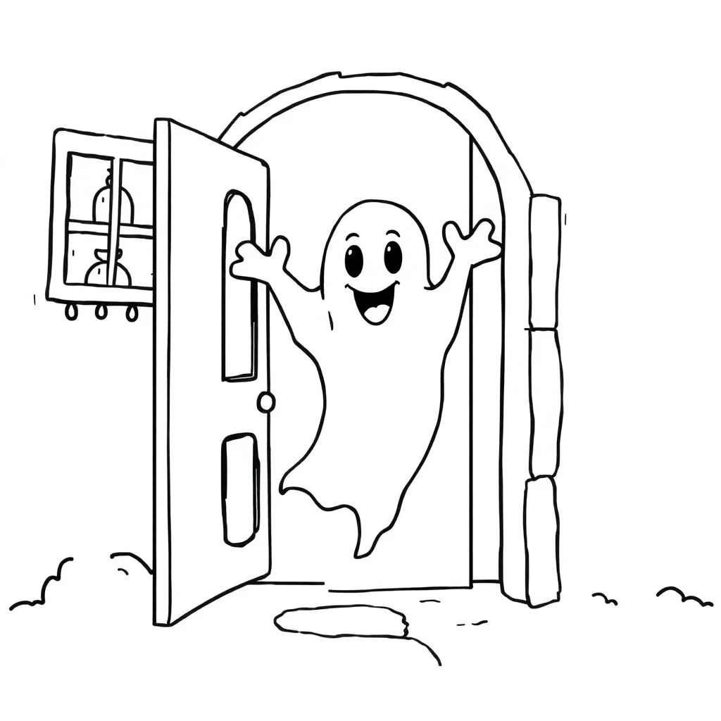 Halloween coloring page preview