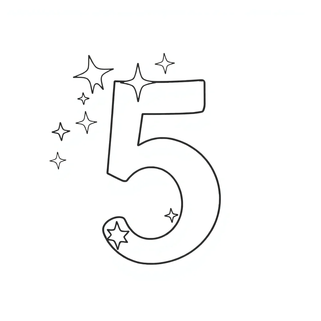 Numbers coloring page preview