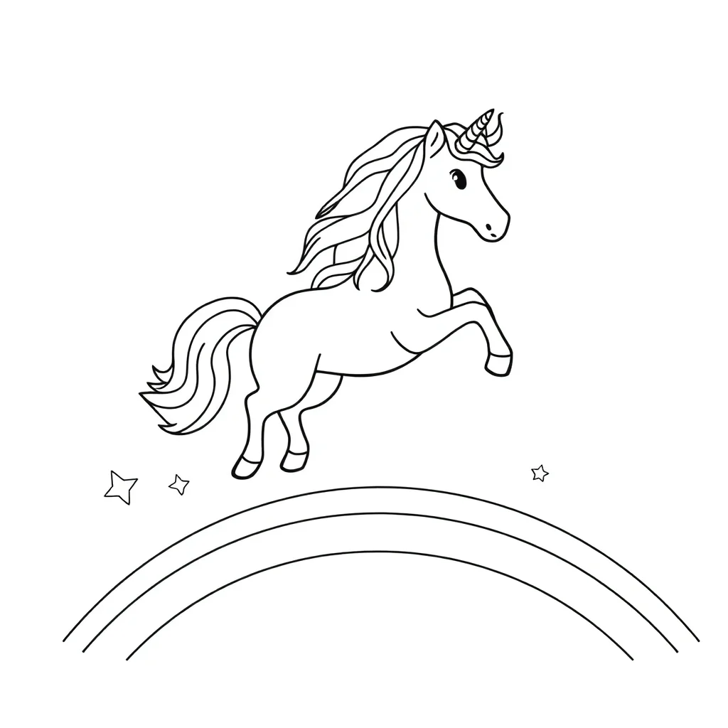 Unicorns coloring page
