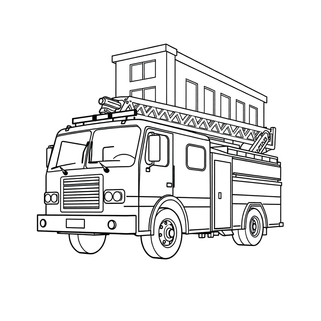 Vehicles coloring page preview